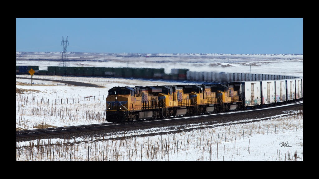 Freight Train west of Cheyenne Wyoming