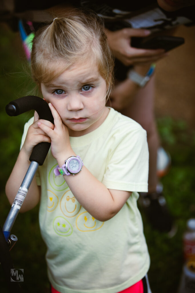 Little girl with watch