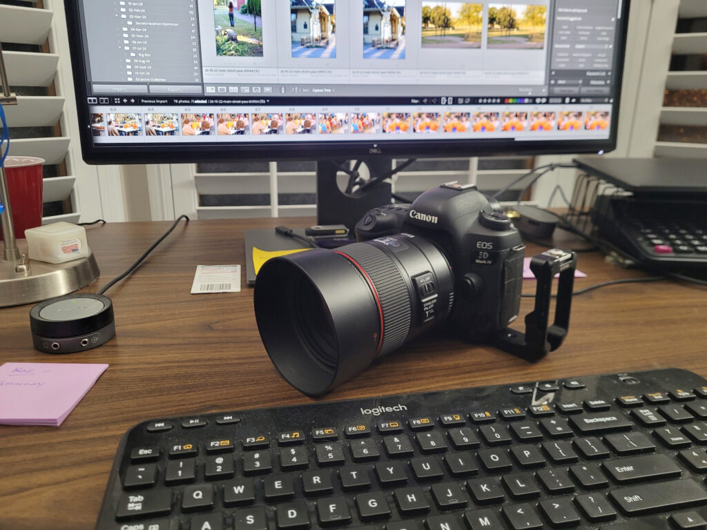 Canon 5d Mk 4 with 85mm prime lens